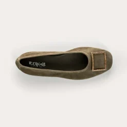 BALLERINES HAMARANTE CUIR VELOURS