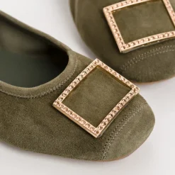 BALLERINES HAMARANTE CUIR VELOURS