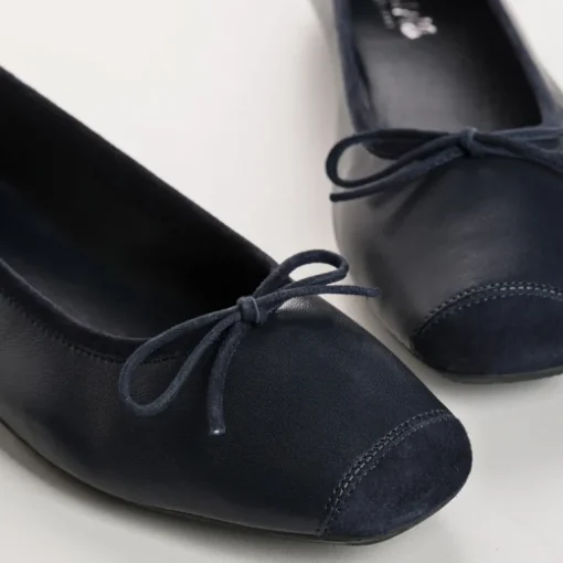 BALLERINES HARMONY CUIR/CUIR VELOURS CC