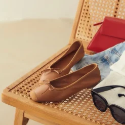 BALLERINES HARMONY CUIR/CUIR VELOURS CC