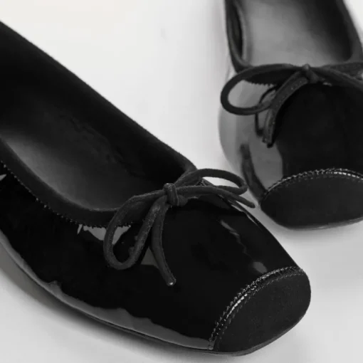 BALLERINES HARMONY VERNIS/CUIR VELOURS CC