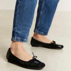 BALLERINES HARMONY VERNIS/CUIR VELOURS CC