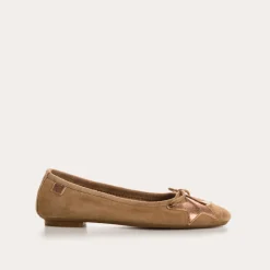 BALLERINES HELLO CUIR VELOURS/ECLAT