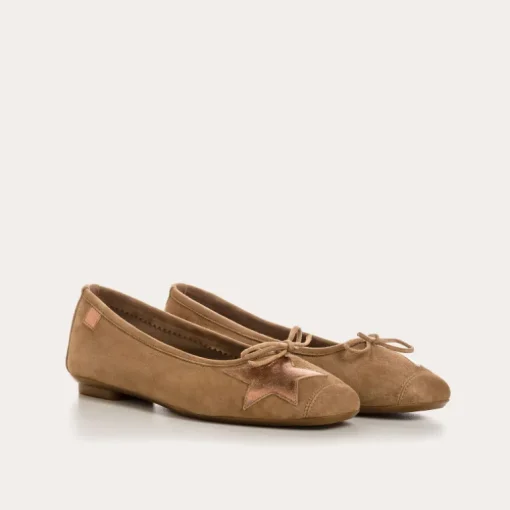 BALLERINES HELLO CUIR VELOURS/ECLAT