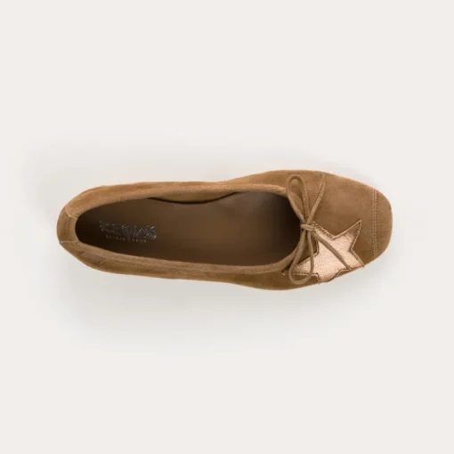 BALLERINES HELLO CUIR VELOURS/ECLAT