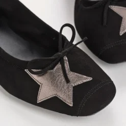 BALLERINES HELLO CUIR VELOURS/ECLAT