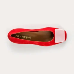 BALLERINES KEFIR CUIR VELOURS/SILK