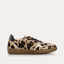BASKETS ATHENA CUIR LEOPARD