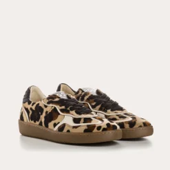 BASKETS ATHENA CUIR LEOPARD