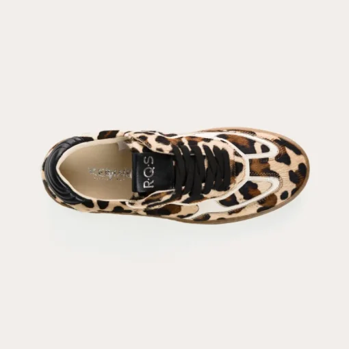 BASKETS ATHENA CUIR LEOPARD
