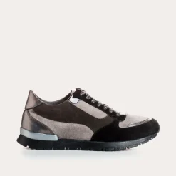 BASKETS ELECTRA MIX CUIR VELOURS