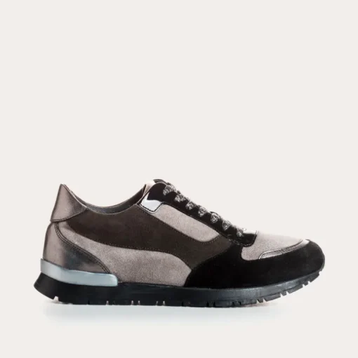 BASKETS ELECTRA MIX CUIR VELOURS