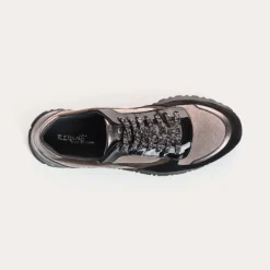 BASKETS ELECTRA MIX CUIR VELOURS