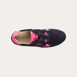 BASKETS MANIA CUIR VELOURS