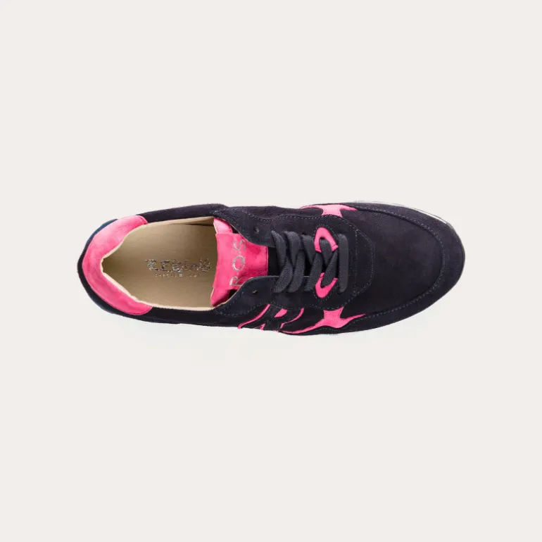 BASKETS MANIA CUIR VELOURS