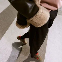 BASKETS MANIA CUIR VELOURS