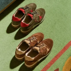 BASKETS MANIA CUIR VELOURS