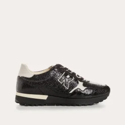 BASKETS MANIA CUIR VERNIS GRAINE