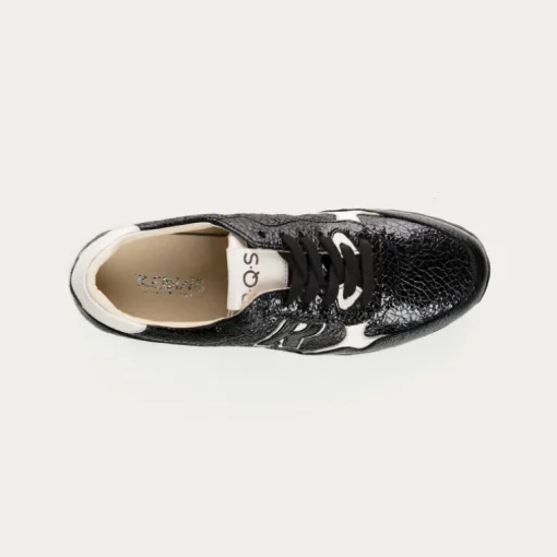 BASKETS MANIA CUIR VERNIS GRAINE