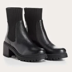 BOOTS A TALONS DITA CUIR GRAINE