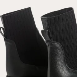 BOOTS A TALONS DITA CUIR GRAINE