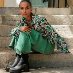 BOOTS A TALONS DITA CUIR GRAINE