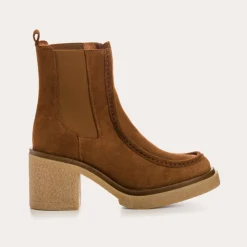 BOOTS A TALONS FREDDA CUIR VELOURS