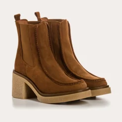 BOOTS A TALONS FREDDA CUIR VELOURS
