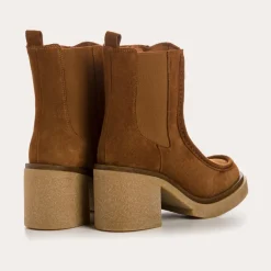 BOOTS A TALONS FREDDA CUIR VELOURS