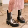 BOOTS BASEA CUIR METALLISE