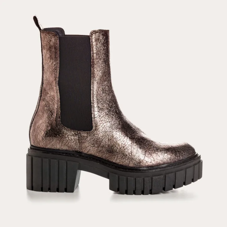 BOOTS BASEA CUIR METALLISE