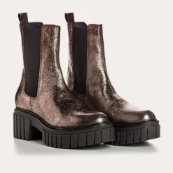 BOOTS BASEA CUIR METALLISE