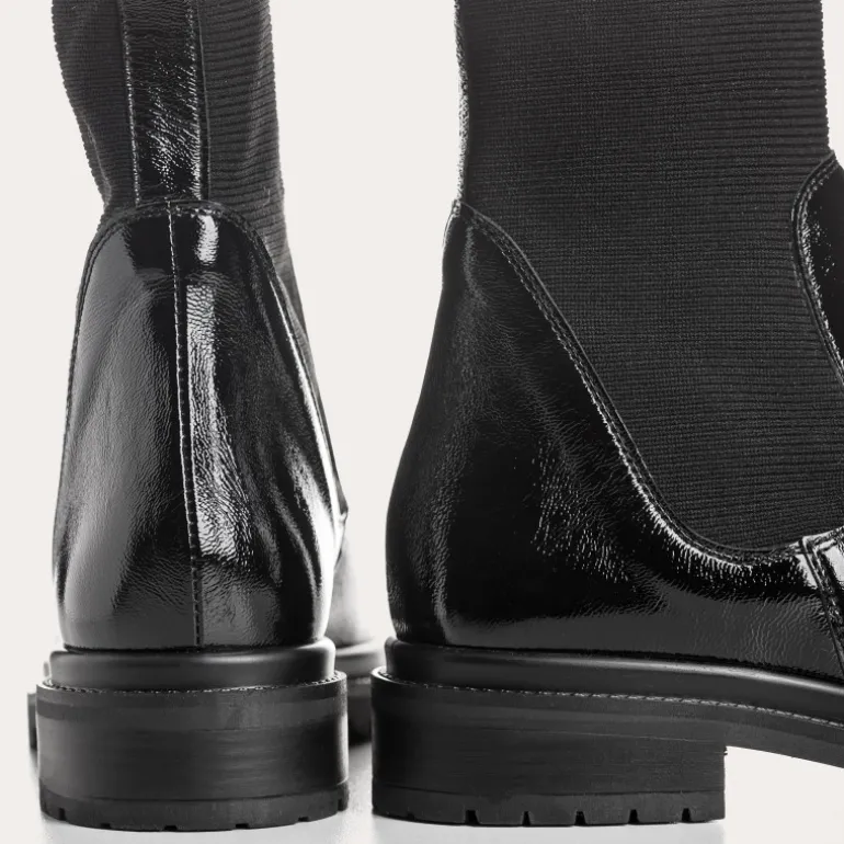 BOOTS EVALINA CUIR VERNIS