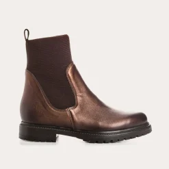BOOTS EVELYN CUIR METALLISE