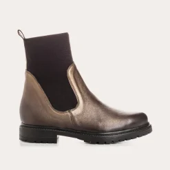BOOTS EVELYN CUIR METALLISE
