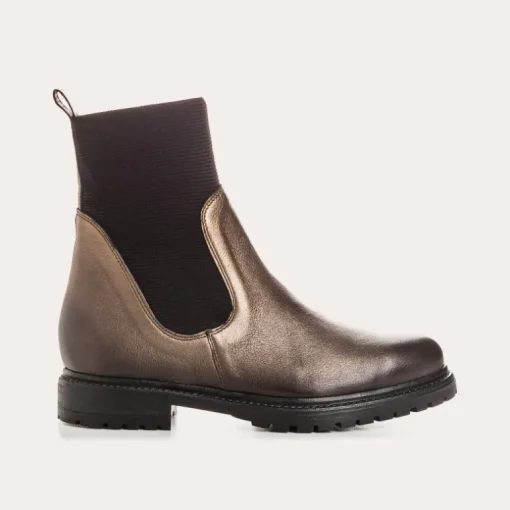 BOOTS EVELYN CUIR METALLISE