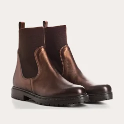 BOOTS EVELYN CUIR METALLISE
