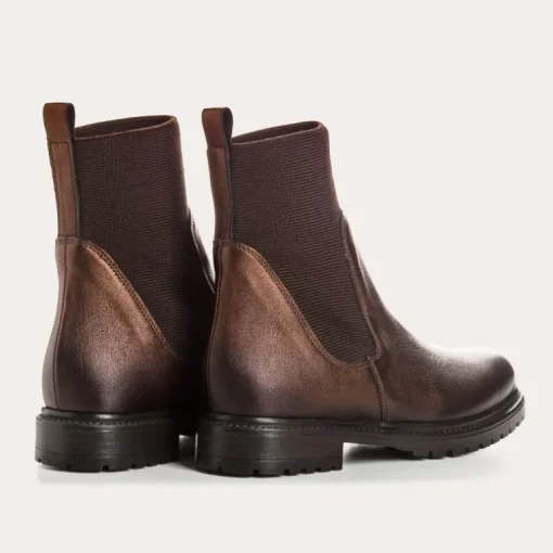 BOOTS EVELYN CUIR METALLISE