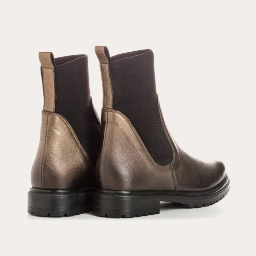 BOOTS EVELYN CUIR METALLISE