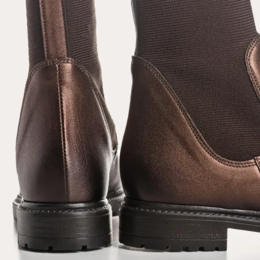 BOOTS EVELYN CUIR METALLISE