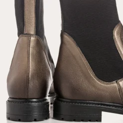 BOOTS EVELYN CUIR METALLISE