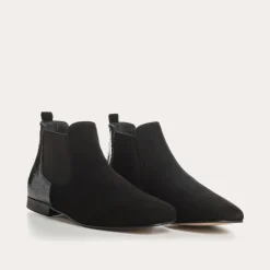 BOOTS LIZETTE CUIR VELOURS/V GRAINE