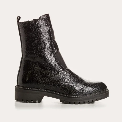 BOTTINES DUSKY VERNIS GRAINE