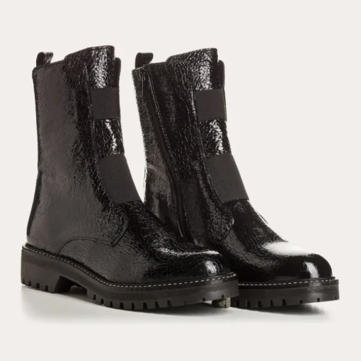 BOTTINES DUSKY VERNIS GRAINE