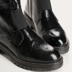 BOTTINES DUSKY VERNIS GRAINE