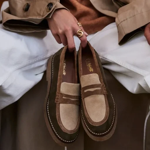 MOCASSINS ABELIA MIX CUIR VELOURS