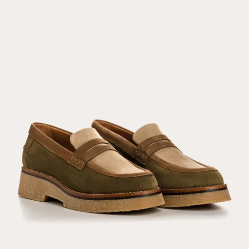 MOCASSINS ABELIA MIX CUIR VELOURS
