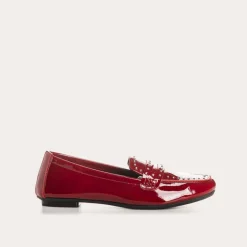 MOCASSINS HELODIE CUIR VERNIS ET CLOUS