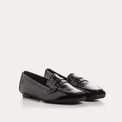 MOCASSINS HELODIE CUIR VERNIS ET CLOUS