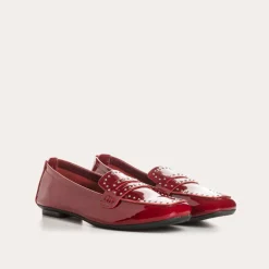 MOCASSINS HELODIE CUIR VERNIS ET CLOUS